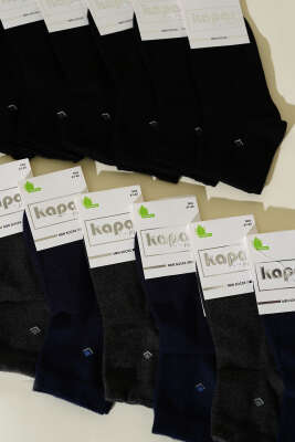 Erkek 12'li Yarım Konç Çorap Asorti 1 - Thumbnail