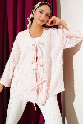 Üç Bağcıklı Püsküllü Kimono Pudra - Thumbnail