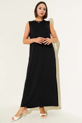 Pazarium - Kolsuz Uzun Basic İçlik Siyah