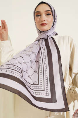 Pazarium - Pacman Desen Soft Şal Pudra