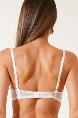 Lotus Destekli Jakar Sütyen Ekru - Thumbnail