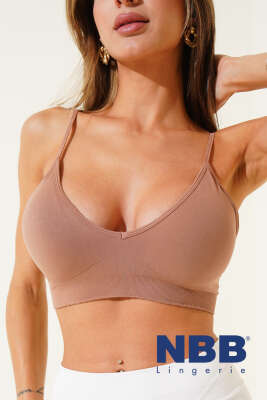 Pazarium - NBB Drop Seamless Sütyen Vizon