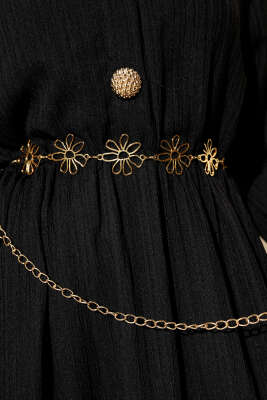 Pazarium - Papatya Sembollü Zincir Kemer Gold