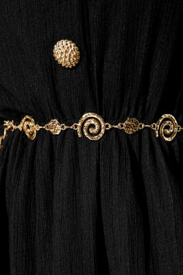 Salyangoz Sembollü Zincir Kemer Gold - Thumbnail