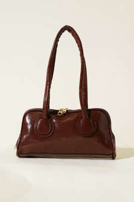 Uzun Kulplu Baget Çanta Kahve - Thumbnail