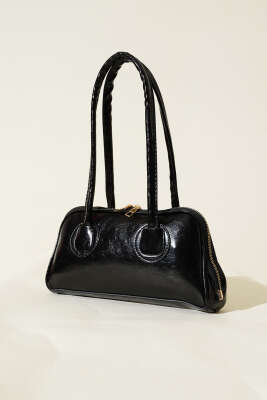 Uzun Kulplu Baget Çanta Siyah - Thumbnail