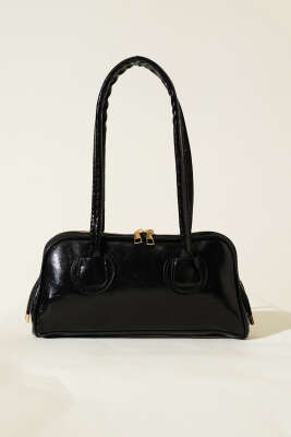 Uzun Kulplu Baget Çanta Siyah - Thumbnail