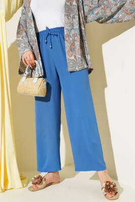 Ayrobin Bol Paça Pantolon Indıgo - Thumbnail