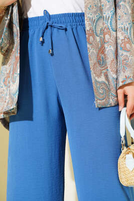 Ayrobin Bol Paça Pantolon Indıgo - Thumbnail