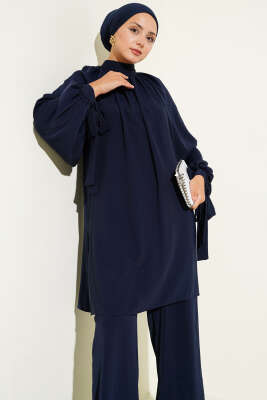 Kolları Bağlamalı İkili Takım Lacivert - Thumbnail