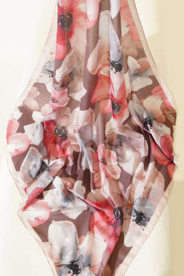 Ebruli Çiçek Desenli 3'lü Eşarp Seti Asorti 1 - Thumbnail