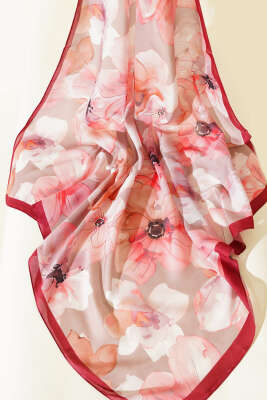 Ebruli Çiçek Desenli 3'lü Eşarp Seti Asorti 2 - Thumbnail