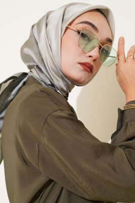 Degrade Twill Eşarp Yeşil - Thumbnail