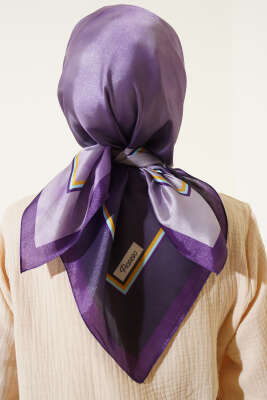 Degrade Twill Eşarp Mor - Thumbnail