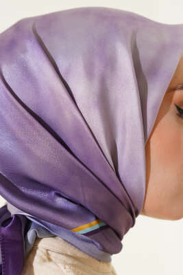 Degrade Twill Eşarp Mor - Thumbnail