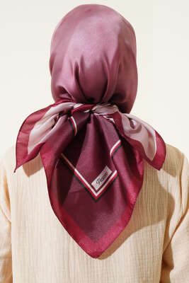 Degrade Twill Eşarp Bordo - Thumbnail