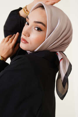 Degrade Twill Eşarp Acı Kahve - Thumbnail