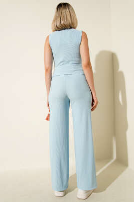 Fitilli Yelekli İkili Takım Mavi - Thumbnail