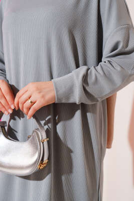 Fitilli İkili Takım Kayrak Grisi - Thumbnail