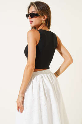 Basic Crop Siyah - Thumbnail