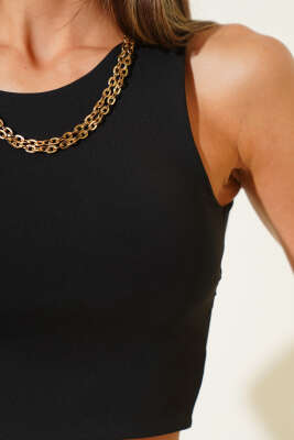 Basic Crop Siyah - Thumbnail