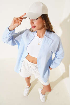 Basic Kimono Mavi - Thumbnail