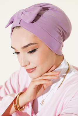 Pazarium - Fiyonk Detaylı Bone Lila