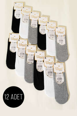 Pazarium - Basic Bayan 12'li Babet Çorap Asorti 1