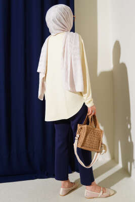 Basic Alt Dikişsiz Tunik Sarı - Thumbnail