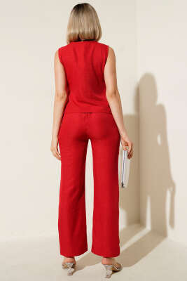 Yandan Bağlamalı İkili Takım Kırmızı - Thumbnail