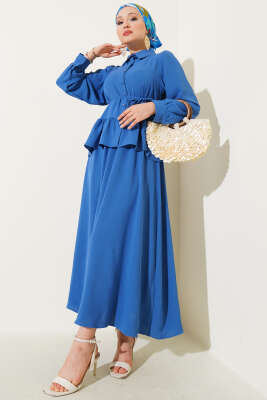 Pazarium - Ayrobin İp Bağcıklı Etekli İkili Takım Indıgo