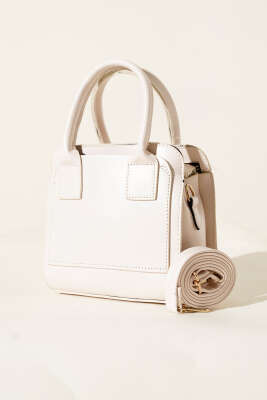 Kare Model Çanta Krem - Thumbnail