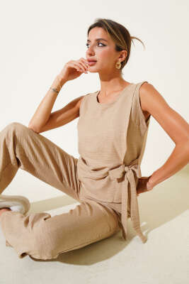 Pazarium - Yandan Bağlamalı İkili Takım Camel