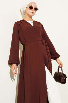 Bel Tünelli Bağlamalı Kap Kahve - Thumbnail