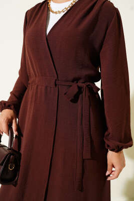 Bel Tünelli Bağlamalı Kap Kahve - Thumbnail