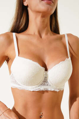 Dantelli Sütyen Ekru - Thumbnail