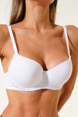 Pazarium - Desteksiz Mikro Sütyen Beyaz