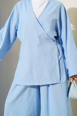 Salaş Kimono İkili Takım Mavi - Thumbnail