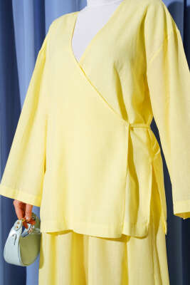 Salaş Kimono İkili Takım Sarı - Thumbnail