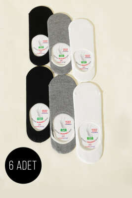 Pazarium - Erkek Bambu 6'li Dikişsiz Çorap Asorti 1