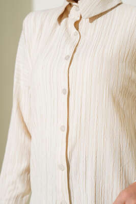 Ağaç Kabuğu Basic Gömlek Taş - Thumbnail