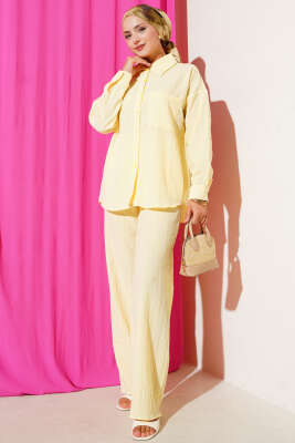 Pazarium - Tek Cepli Basic İkili Takım Sarı