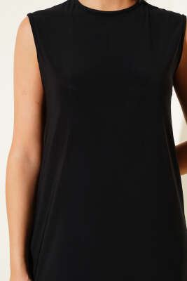 Kolsuz Sandy Uzun İçlik Siyah - Thumbnail