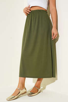 Pazarium - Bel Lastikli Jipon Haki