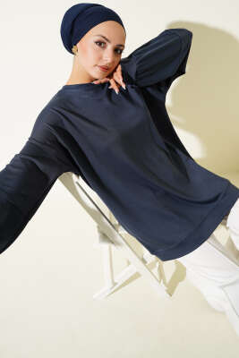 Pazarium - Loyşa Salaş Basic Tunik Füme