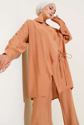 Pazarium - Asimetrik Kesim İp Bağlamalı İkili Takım Taba