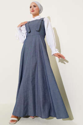 Kemer Askılı Jile Lacivert - Thumbnail