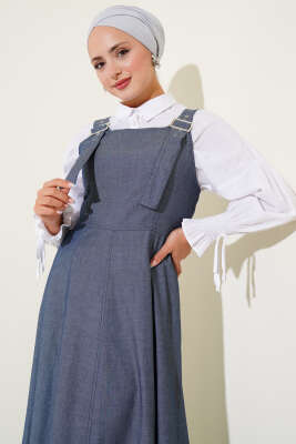 Kemer Askılı Jile Lacivert - Thumbnail