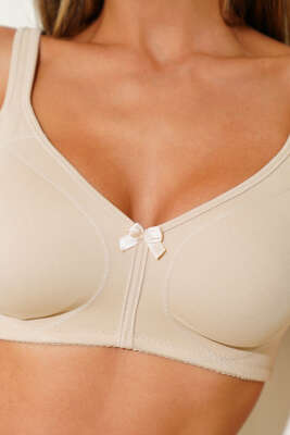 NBB Dubleli Micro Toparlayıcı Sütyen Ten - Thumbnail