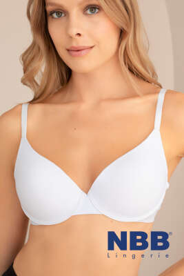 Pazarium - NBB C Cup Destekli Sütyen Ekru